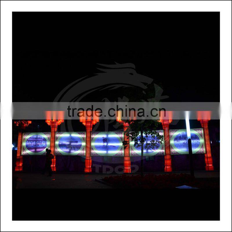 traditional silk lantern streetscape