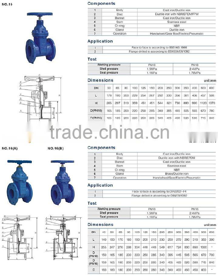 OEM Chinese factory JIS DPS non rising stem Gate Valve