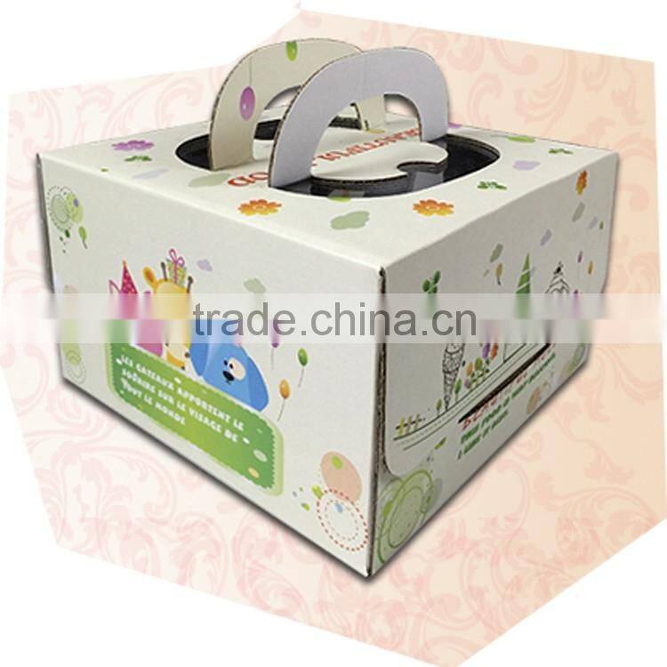 Customized logo printed cheap nice looking paper cake box whole