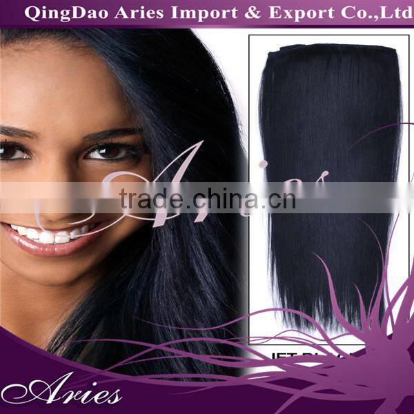 Alibaba supplier 8A grade clip in hair extension human hair extensions clip in hair extensions for black