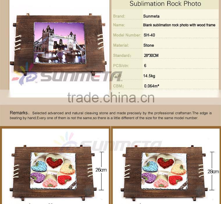 Sublimation rock photo slate/sublimation photo rock whole sale