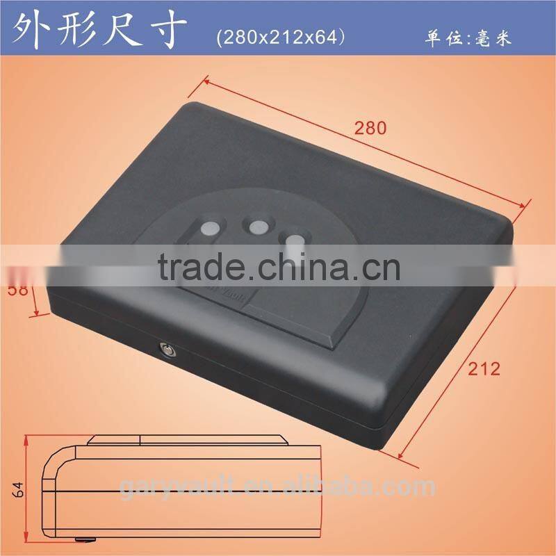 Wholesale- MS500 Micro Vault biometric fingerprint pistol small security storage steel safe box / gun vault