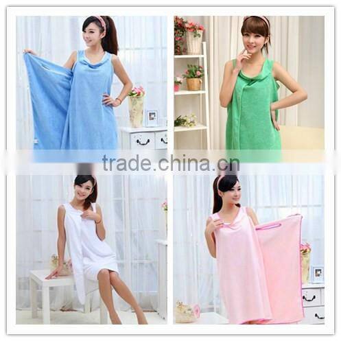 Popular Microfiber soft bathrobes bath beach skirt Dress women magic beach towel