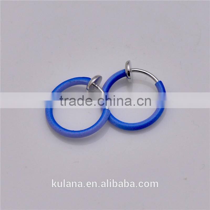 2016 Colorful Clip On Fake Nose Hoop Ring mens clip on earrings