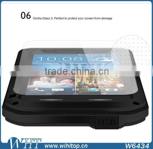 Love Mei Waterproof Case for HTC Desire 820 with Tempered Glass Screen Protector