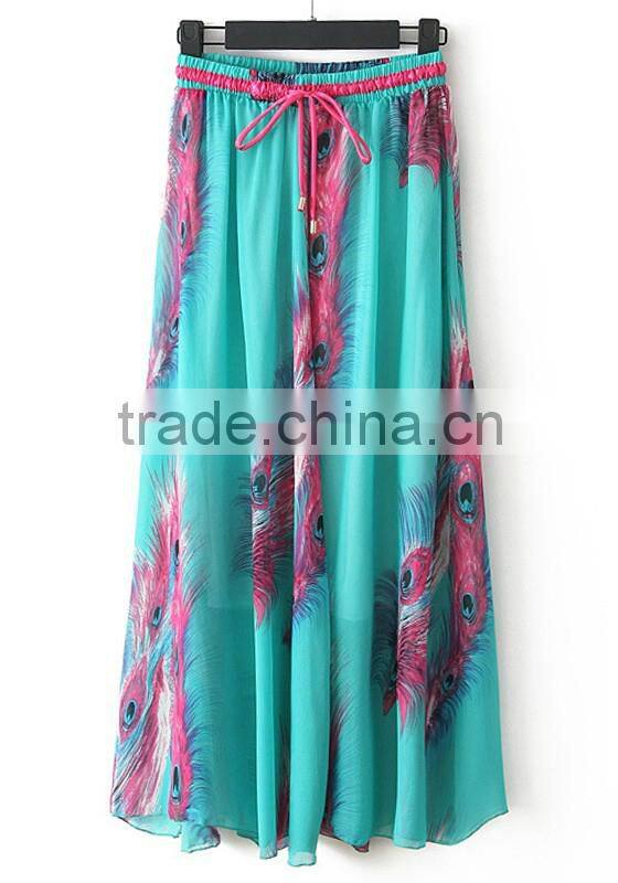 Kilt fabric woven printed polyester chiffon kilt fabric