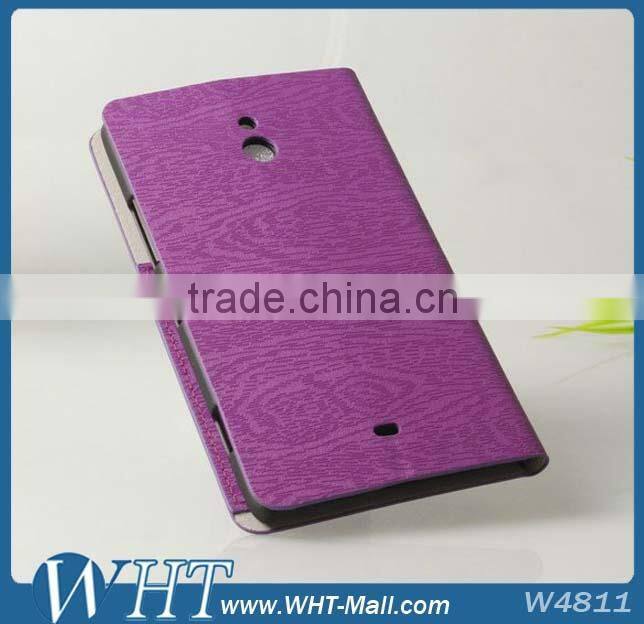Best Quality For Nokia Lumia 1320 Wood Design Credit Card Slots Leather Case Manufacturer