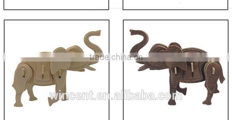 Heat Transfer Printing Imitated Lion 3D Wooden Puzzle