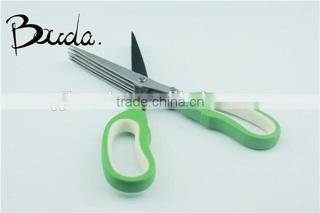 5 blade stainless steel multifunction herb scissor/ kitchen scissors BD-S1619