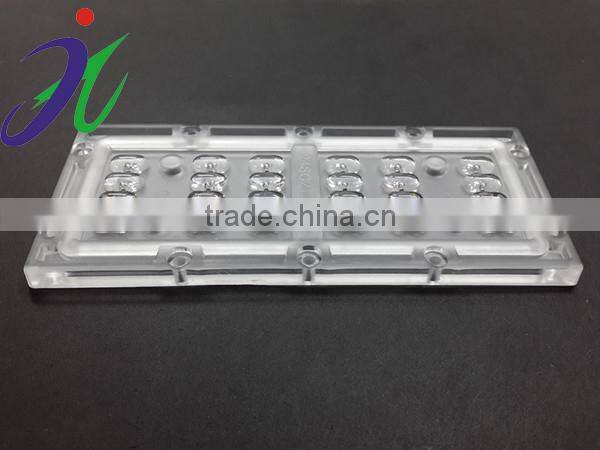 Optical Asymmetric led lens for street light of Cree leds