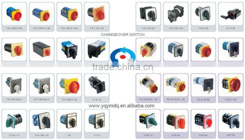 Changeover rotary cam universal switch LW42 LW40 Series 100A 3 poles panel installation electrical high voltage control machine
