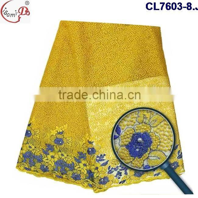 CL7603 Ladies dressing fabric net embroidery fabric design,tulle lace /french net lace fabric