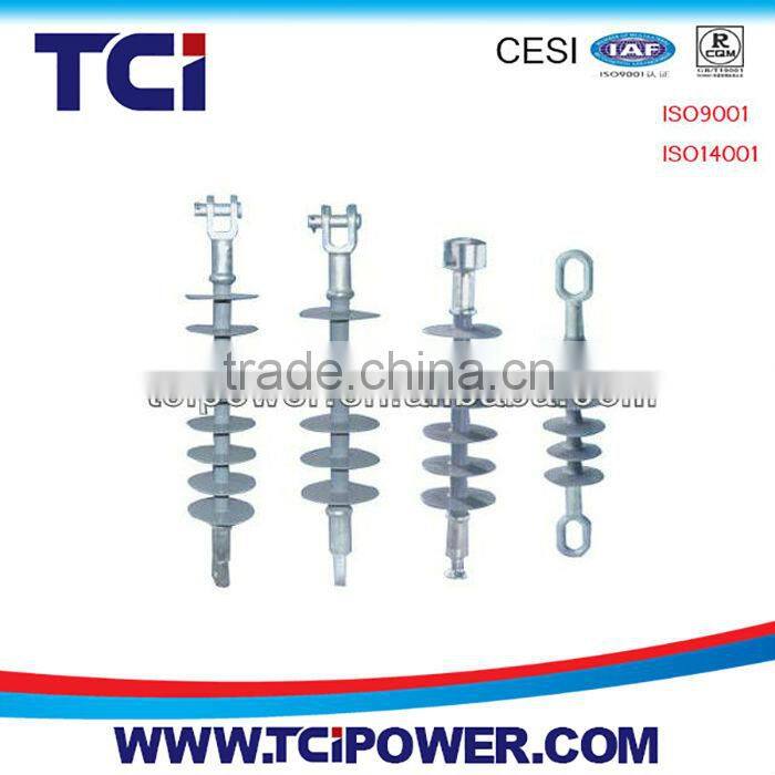 10KV 70KN Polymer suspension insulator W,T coupling for electric fence