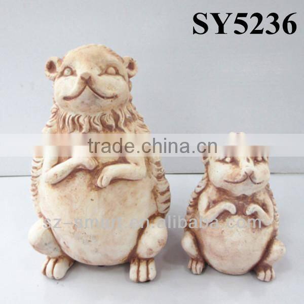Cement sitting rabbit garden statue home decoration