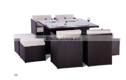 2016 Popular style cheap rattan dinning table sets