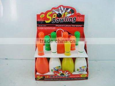 wholesale price kids play toys 10 inch 10 Pin 2 ball colorful Bowling set