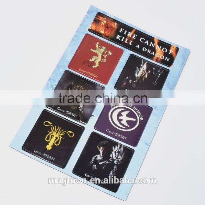 custom creative elegant flat paper fridge magnets