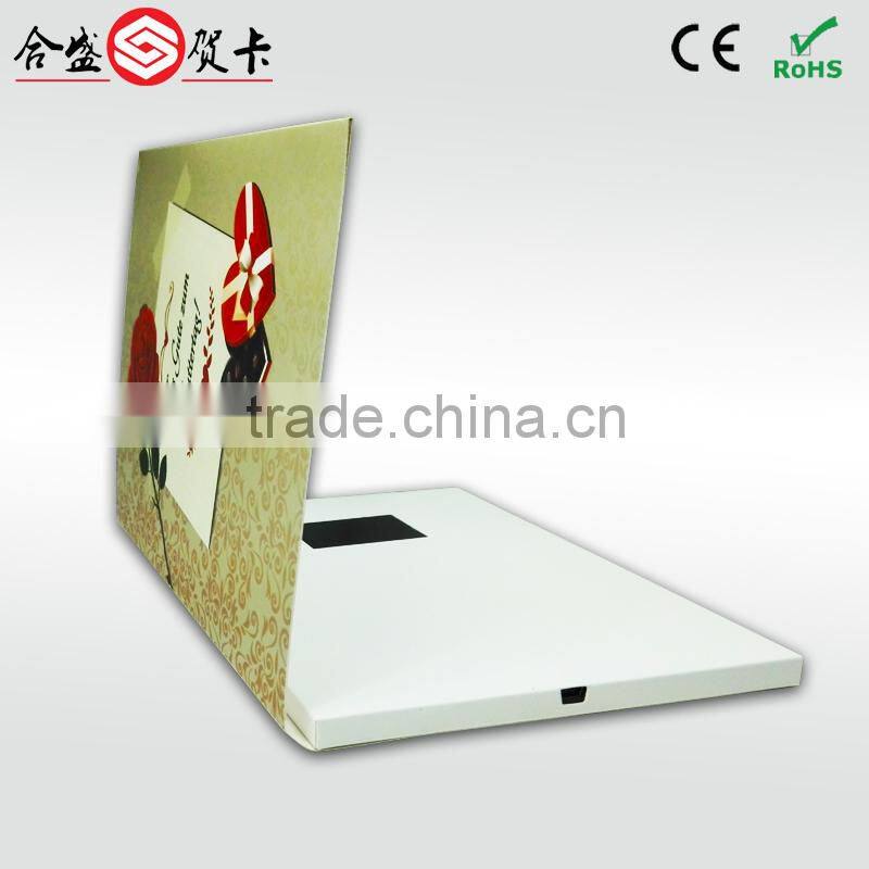 video player greeting card for invitation or gift