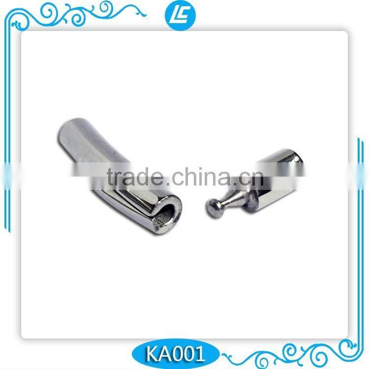 OEM style 6mm custom your brand name high end leather bracelets with magnetic clasp