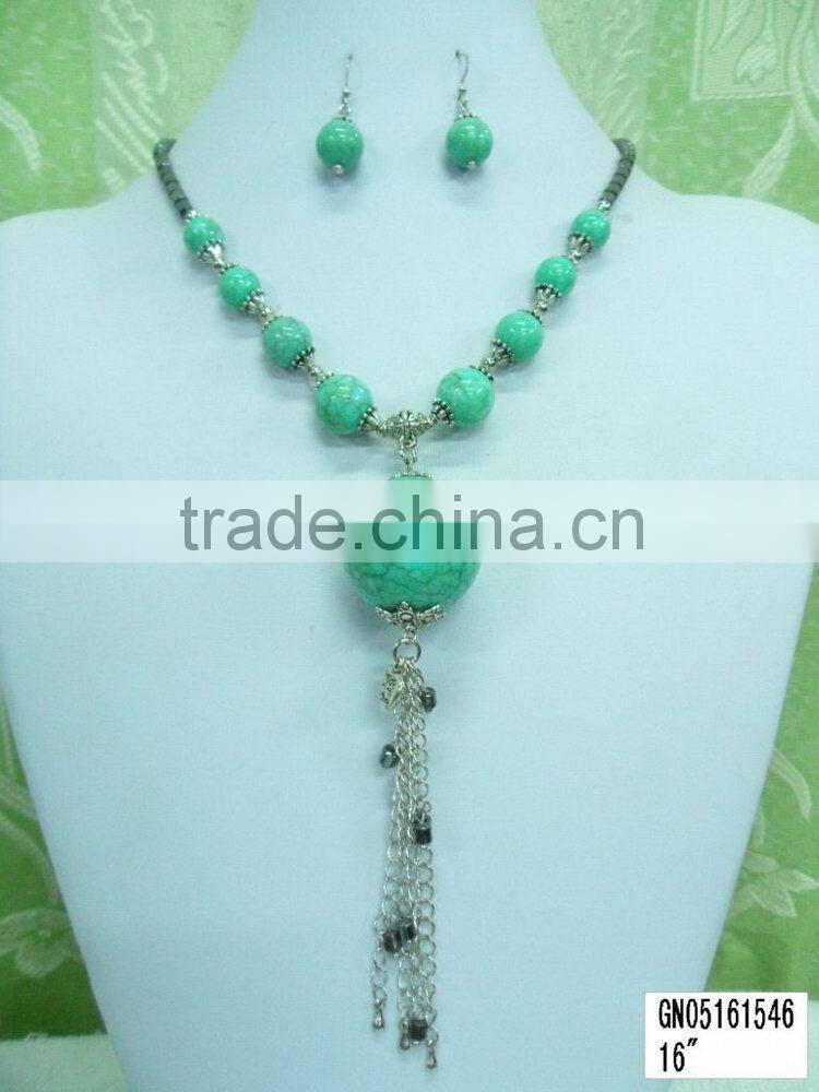 Handmade gemstone beads beaded necklaces Best quality hot selling handmade designer statement necklace