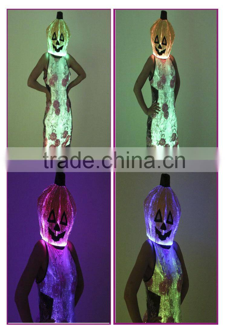 Light up hallloween pumpkin hat decorative top hats halloween decorations