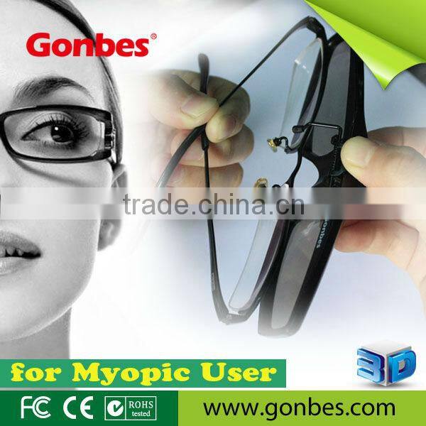 New Model!! CLIP-ON 3D Active Glasses with IR, Bluetooth, DLP-Link Signal, competible price from Gonbes