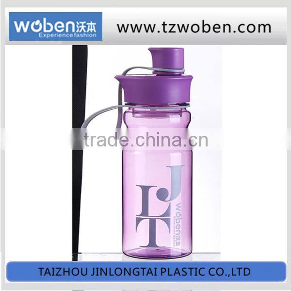 China wholesale plastic water bottles with one color logo