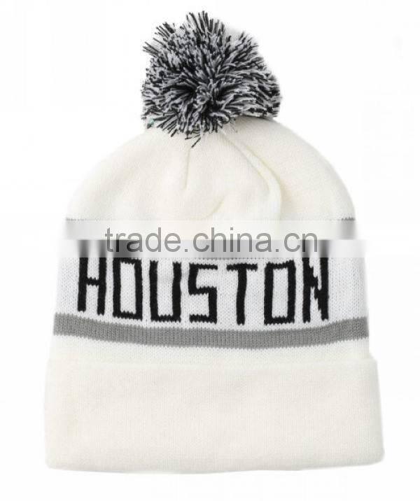2014 Wholesale headwear oem beanie hats with pompom