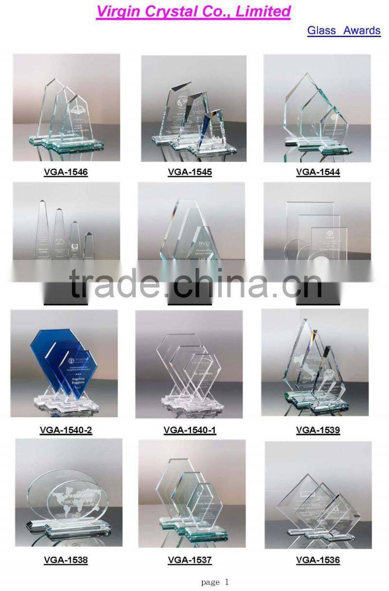 Mini Glass Awards Souvenir With Personal Logo Engraved