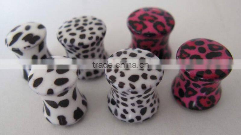 Red Fake Plug with Crystal stone