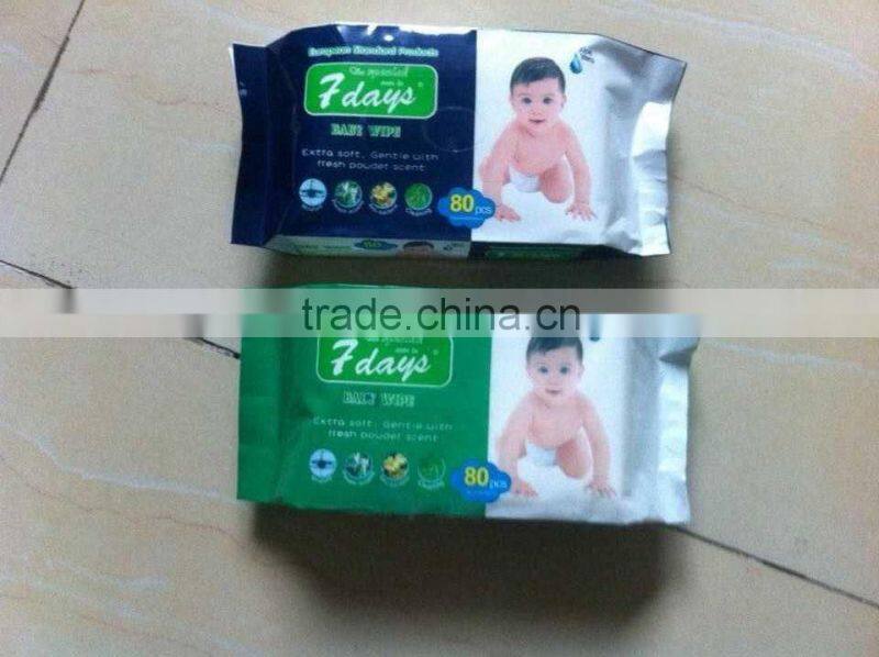 2015 new style cheap price baby wet wipes 45gsm