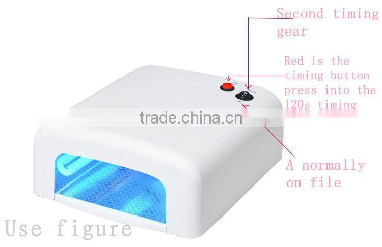 Wholesale nail art supplies phototherapy manicure kit mail 818 phototherapy machine 36 w 120 seconds timer nail phototherapy lam