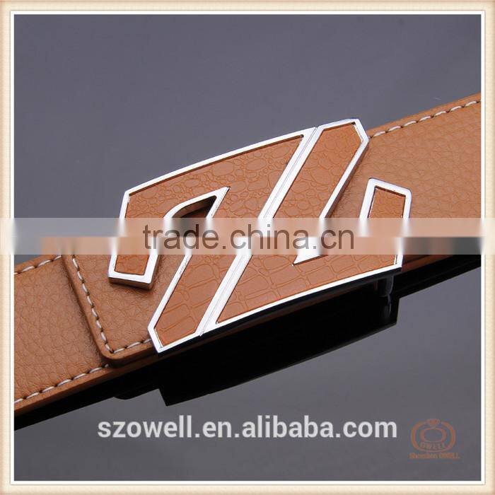men and women leather belt for genuine leather blank fashion buckle belts