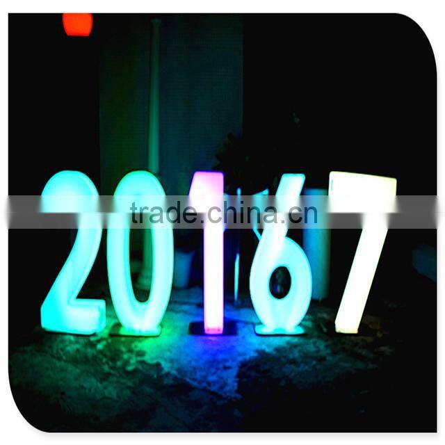 exhibition room led front and back lighting numbers sign