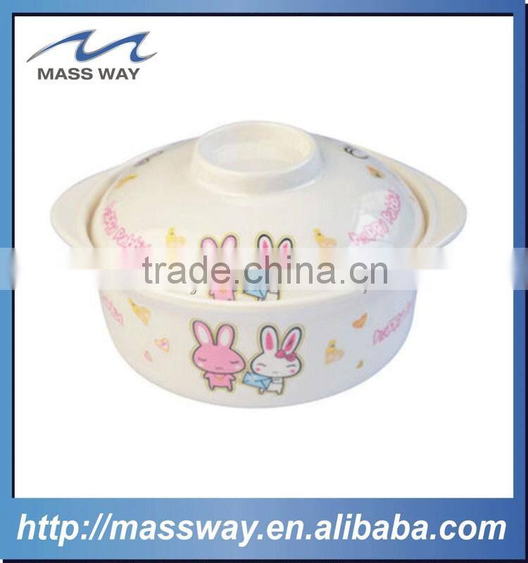 cartoon red and black color Plastic cutlery set rice Melamine soup bowl