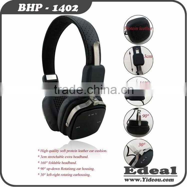 2015 Metal Wireless Bluetooth headphone with mic / bluetooth earphone BSCI supplier