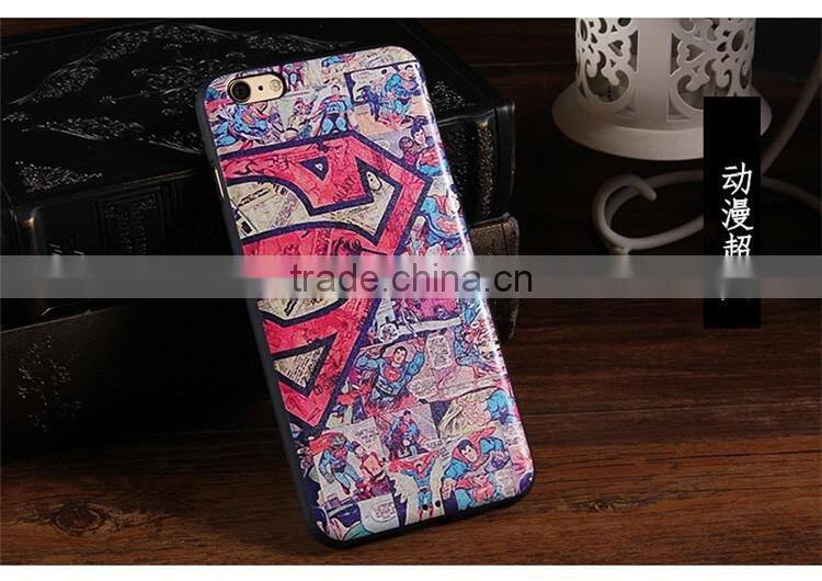 Colored drawing Flower Soft TPU Silk Skin case for iphone 6s plus/iphone 6