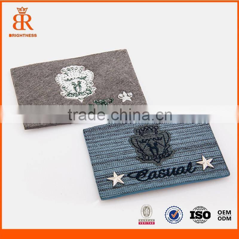 Fashion leather patch beanies leather patch for garment