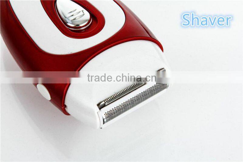 Rechargeable lady hair removal 3 in 1 multifunction epilator and shaver for lady