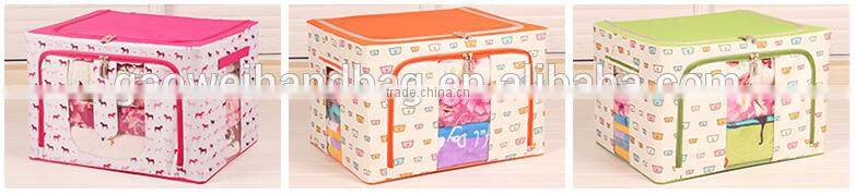 Eco friendly storage box;good quality custom printed foldable Oxford storage Box and Bin