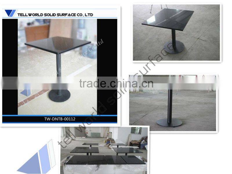 2015 TW Hot sale fast food table and chairs round dining table marble