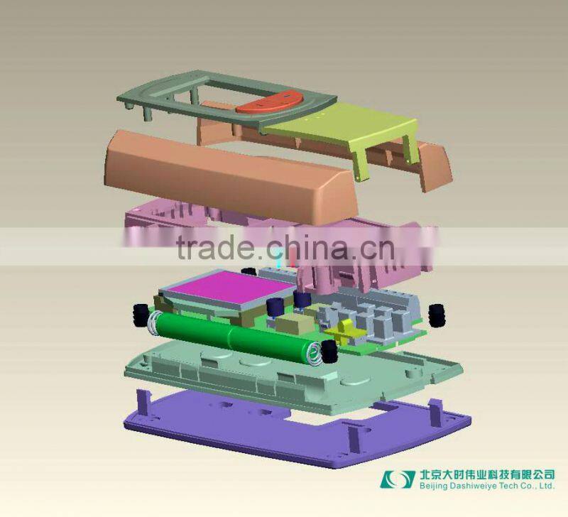 custom thermostat plastic enclosure with button and battery operation housing