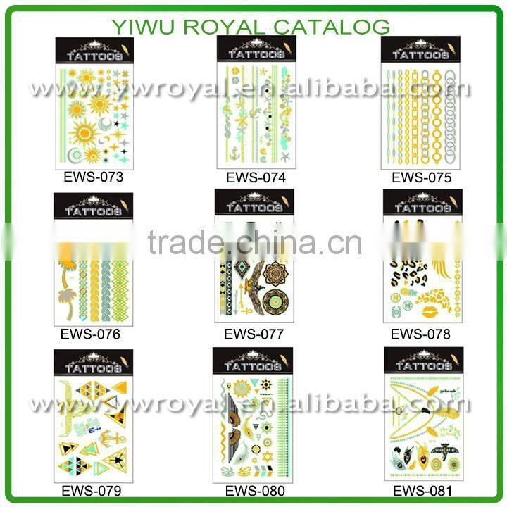 Wholesaler Flash Metallic Waterproof Temporary Tattoo