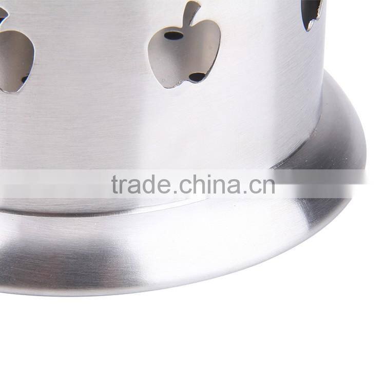 stainless steel chopstick fork & kitchen knife round holder/container