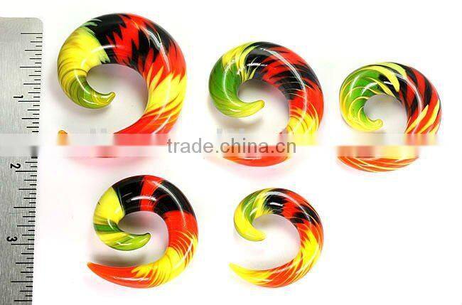 Leopard Acrylic Ear Spiral,expander piercing