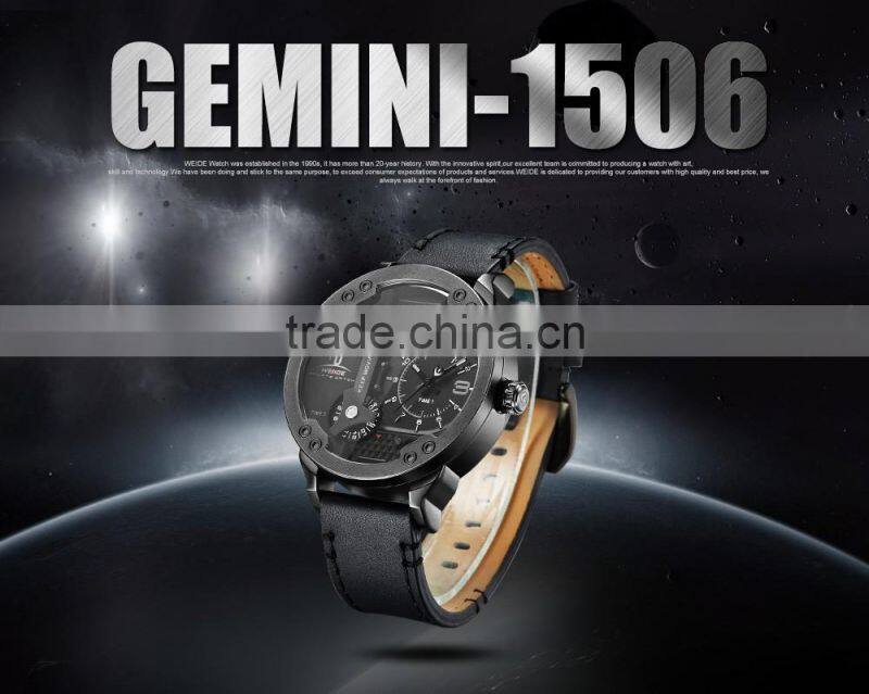 2016 new perfect WEIDE cheap man watch, leather watch, clock wrist watch UV1506