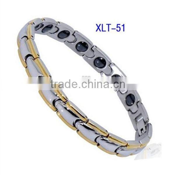 Newest Sport energy bracelet pure titanium 4 in 1 health many stone bracelet