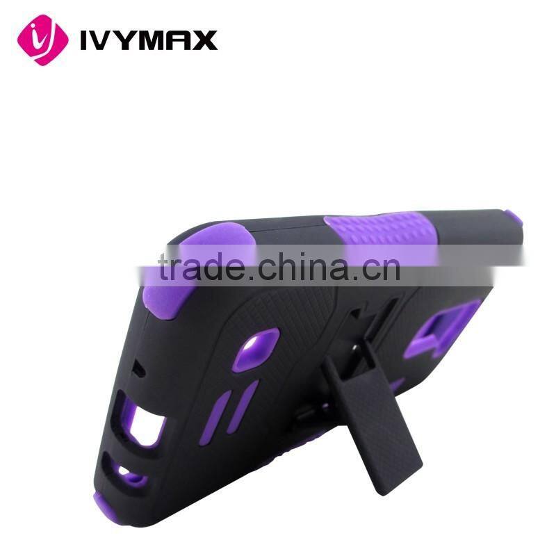 Phone case manufacture for LG k7/tribute 5/ls675 hybrid armor combo case with stents