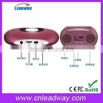 Portable stereo mini MP3 speaker with LED and radio for Christmas Promotional Gift