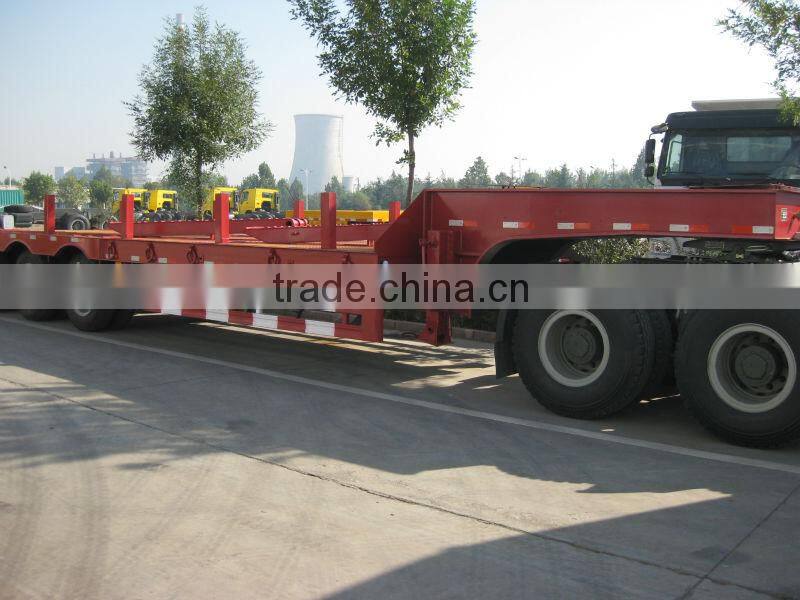 Container and heavy equipment transportation Tri-axle Flatbed Semi-trailer for sale 42 ton
